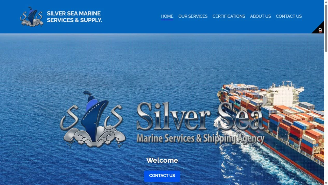 Silver Sea Marine homepage screenshot